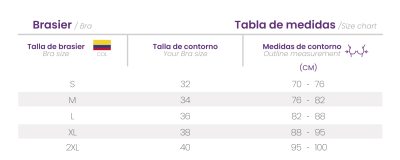 Brasier M y D con estabilizador Post-Mamoplastia